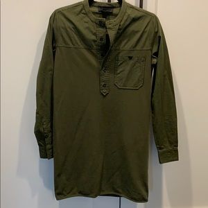 Diesel Black Gold Cotton Canvas/Stretch Dress